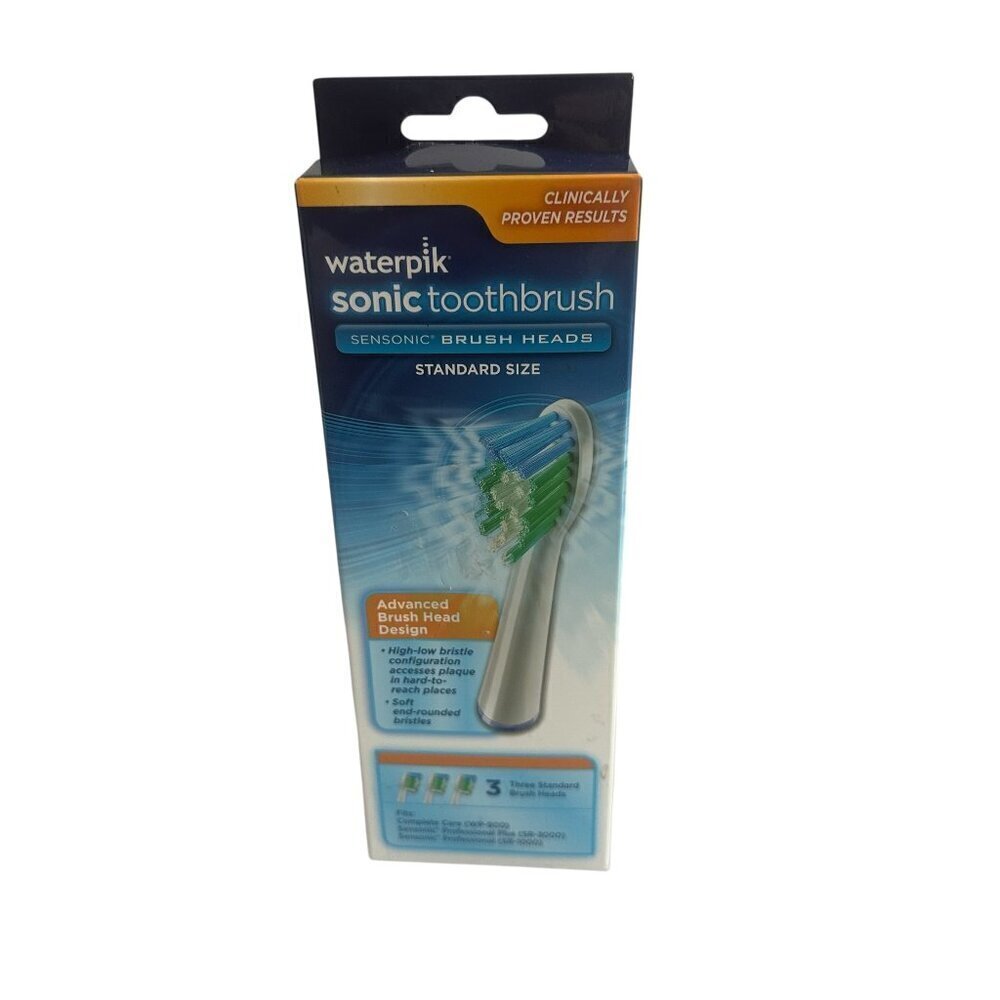 Waterpik Sonic Toothbrush Pack of Three Replacement Heads Oral Care NIP NEW